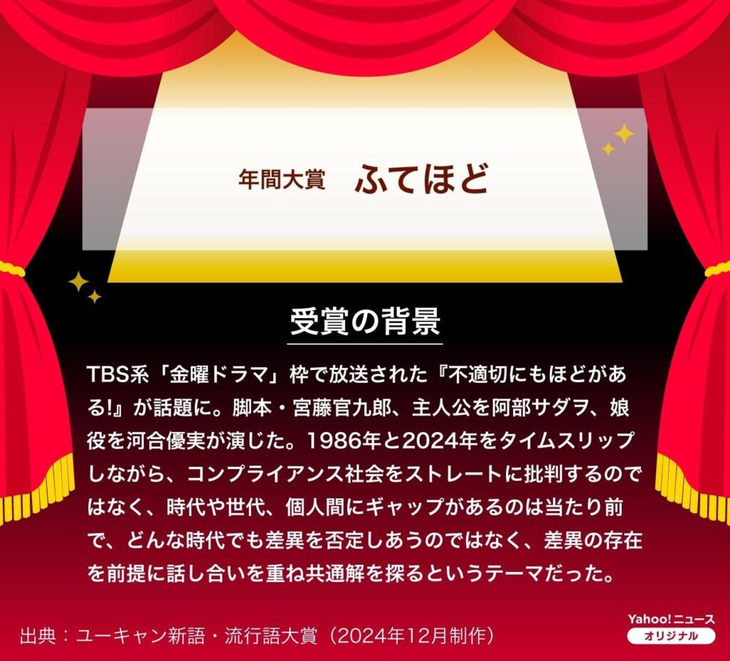 流行語大賞「ふてほど」受賞の背景